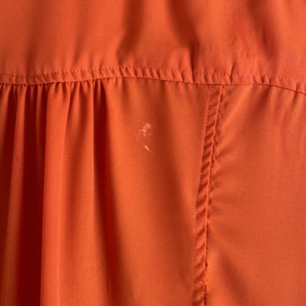 Elements, Size L Orange 100% Polyester Button Dow… - image 3